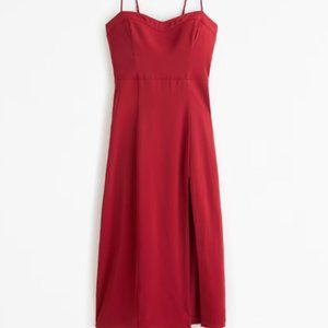 The A&F Camille Midi Dress - Red Size XS